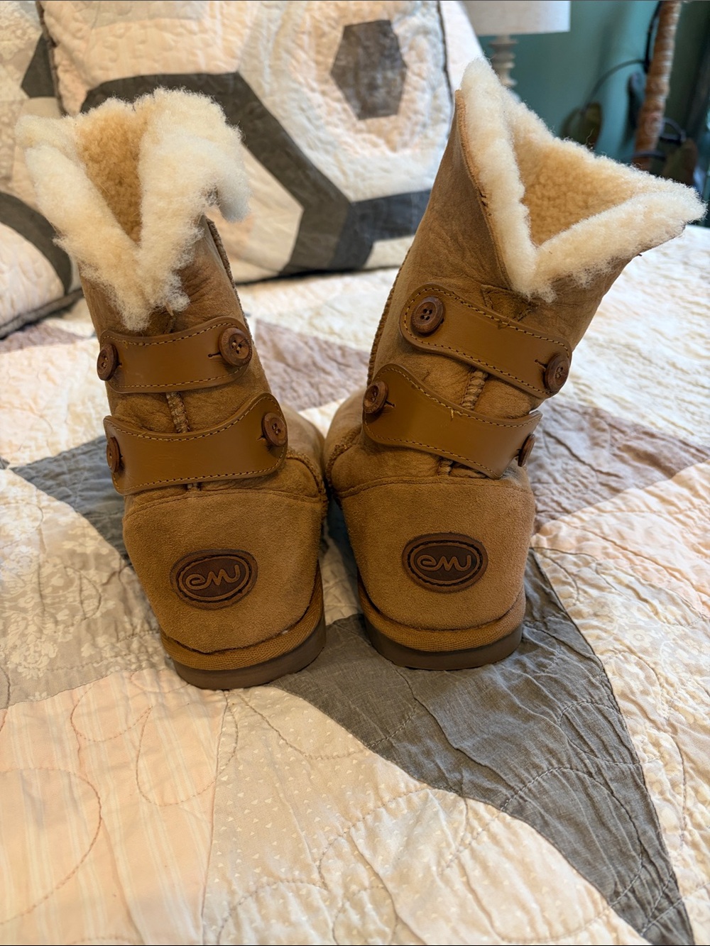 Women’s Emu Alba Sheepskin -Lined Button Boot - Tan